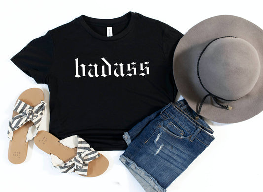 Cropped Badass T Shirt Rock And Roll Festival Graphic Tee